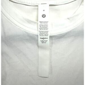 lululemon Women’s Medium White Pima Cotton High Neck Activewear Tank Top